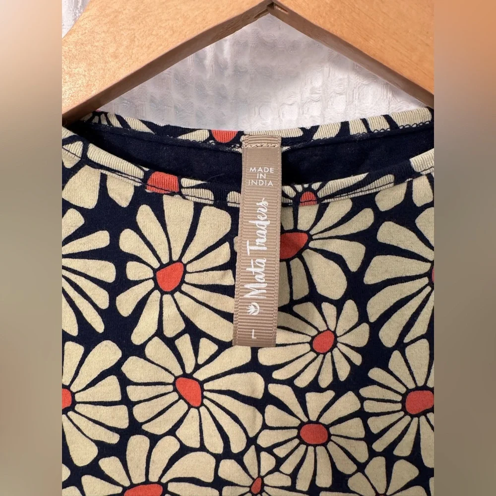 Mata Traders Ruched Top - Sleeveless with Flower Power Design - Picture 5 of 8